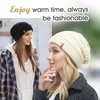 image:imageFURTALK Knit Beanie Hats for Women Men Fleece Lined Ski Skull Cap Slouchy Winter Hat 2PCS