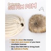 image:imageFURTALK Toddler Beanie Satin Lined Baby Boys Girls Winter Hats Pom Pom Beanies for KidsBeige