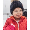 image:imageFURTALK Toddler Beanie Satin Lined Baby Boys Girls Winter Hats Pom Pom Beanies for KidsBlack