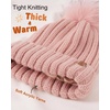 image:imageFURTALK Toddler Beanie Satin Lined Baby Boys Girls Winter Hats Pom Pom Beanies for KidsTender Pink