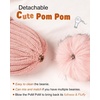 image:imageFURTALK Toddler Beanie Satin Lined Baby Boys Girls Winter Hats Pom Pom Beanies for KidsTender Pink