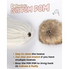 image:imageFURTALK Toddler Beanie Satin Lined Baby Boys Girls Winter Hats Pom Pom Beanies for KidsWhite