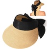 image:imageFURTALK Straw Sun Visor Hats for Women Summer Beach Sun Hat Packable UPF 80 Sun Protection Travel Hat with Big Tie