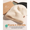 image:imageFURTALK Satin Lined Beanie for Women Men Knit Beanie Hat Acrylic Winter Hats Warm Slouchy Skull CapBeige