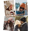 image:imageFURTALK Satin Lined Beanie for Women Men Knit Beanie Hat Acrylic Winter Hats Warm Slouchy Skull CapBlack
