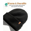 image:imageFURTALK Satin Lined Beanie for Women Men Knit Beanie Hat Acrylic Winter Hats Warm Slouchy Skull CapBlack