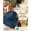 image:imageFURTALK Satin Lined Beanie for Women Men Knit Beanie Hat Acrylic Winter Hats Warm Slouchy Skull CapBlue