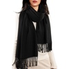 image:imageFURTALK Scarf for Women Winter Soft Warm Scarves Shawl and Wraps for Evening Dresses Wedding PartyBlack
