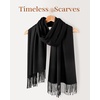 image:imageFURTALK Scarf for Women Winter Soft Warm Scarves Shawl and Wraps for Evening Dresses Wedding PartyBlack