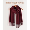 image:imageFURTALK Scarf for Women Winter Soft Warm Scarves Shawl and Wraps for Evening Dresses Wedding PartyDark Red