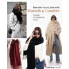 image:imageFURTALK Scarf for Women Winter Soft Warm Scarves Shawl and Wraps for Evening Dresses Wedding PartyDark Red
