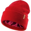 image:imageFURTALK Satin Lined Beanie for Women Men Knit Beanie Hat Acrylic Winter Hats Warm Slouchy Skull CapRed