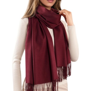 image:imageFURTALK Scarf for Women Winter Soft Warm Scarves Shawl and Wraps for Evening Dresses Wedding PartyDark Red