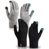 image:imageFURTALK Winter Gloves for Women Men Thick Warm Touch Screen Ski Snow Gloves for Cold Weather 2 PairsBlackgrey