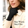 image:imageFURTALK Winter Gloves for Women Touch Screen Thick Warm Ski Snow Gloves for Cold Weather 2 PairsBlackbeige