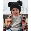 image:imageFURTALK Baby Winter Hat Pom Pom Beanie with Fleece Lined Toddler Warm CapBlackgray