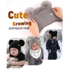 image:imageFURTALK Baby Winter Hat Pom Pom Beanie with Fleece Lined Toddler Warm CapBlackgray