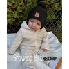 image:imageFURTALK Baby Toddler Winter Hat Fleece Lined Earflap Pom Beanie 2 PackBlackgray