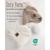 image:imageFURTALK Baby Toddler Winter Hat Fleece Lined Earflap Pom Beanie 2 PackWhitelight Khaki