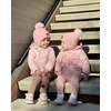 image:imageFURTALK Baby Toddler Winter Hat Fleece Lined Earflap Pom Beanie 2 PackWhitepink