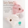 image:imageFURTALK Baby Toddler Winter Hat Fleece Lined Earflap Pom Beanie 2 PackWhitepink