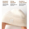 image:imageFURTALK Cuffed Beanie for Women Men with Embroidered Smiley Face PatchBeige
