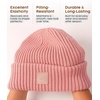 image:imageFURTALK Cuffed Beanie for Women Men with Embroidered Smiley Face PatchBlush