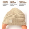 image:imageFURTALK Cuffed Beanie for Women Men with Embroidered Smiley Face PatchOatmeal
