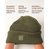 image:imageFURTALK Cuffed Beanie for Women Men with Embroidered Smiley Face PatchPine Green