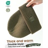 image:imageFURTALK Cuffed Beanie for Women Men with Embroidered Smiley Face PatchPine Green