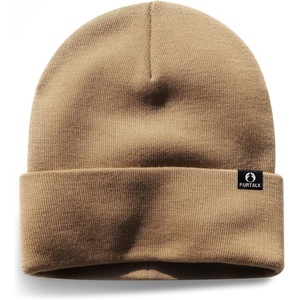 image:imageFURTALK 100 Merino Wool Beanie Hat for Men Women Warm Winter Hat Double Layer Knitted BeaniesKhaki